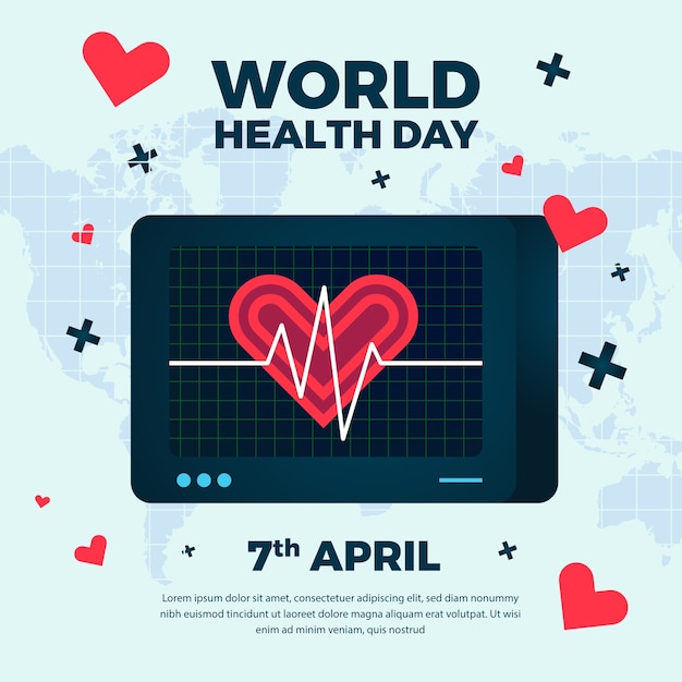 Free Vector flat design world health day concept