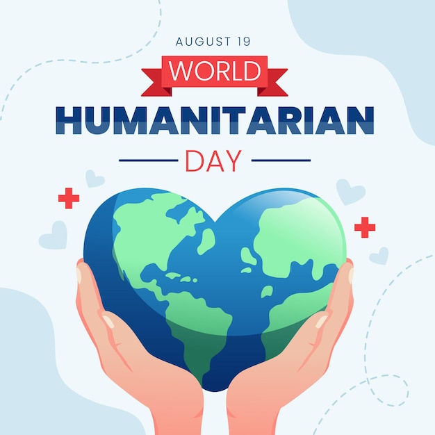 Free Vector flat design world humanitarian day concept