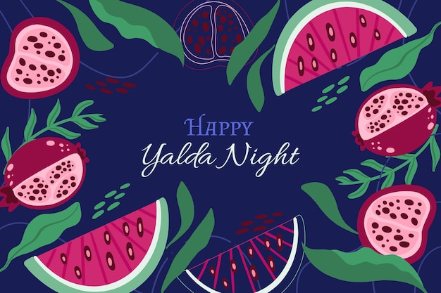 Flat design yalda background