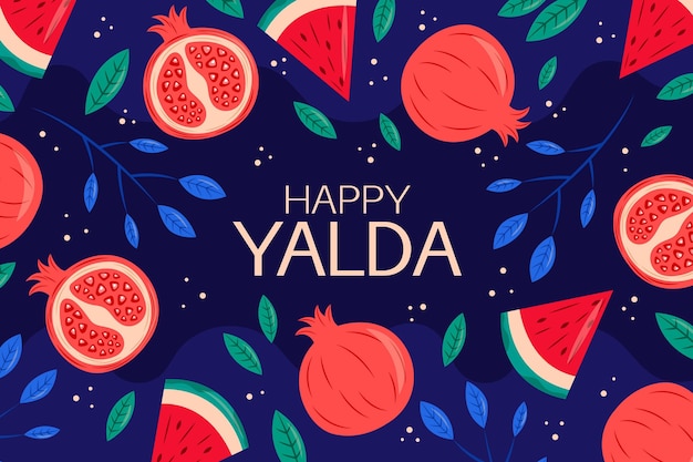 Flat design yalda background