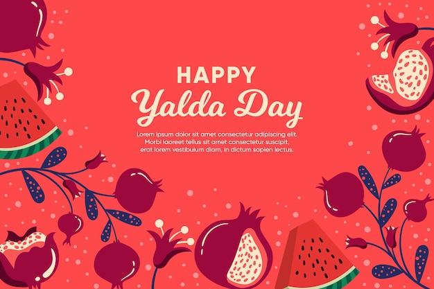 Flat design yalda background