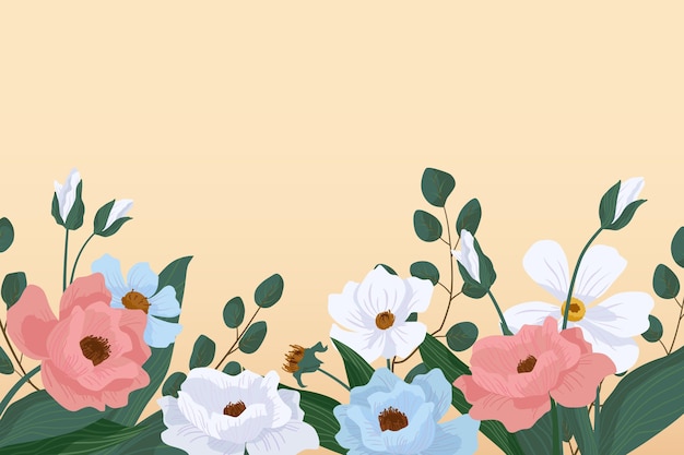 Flat detailed spring background