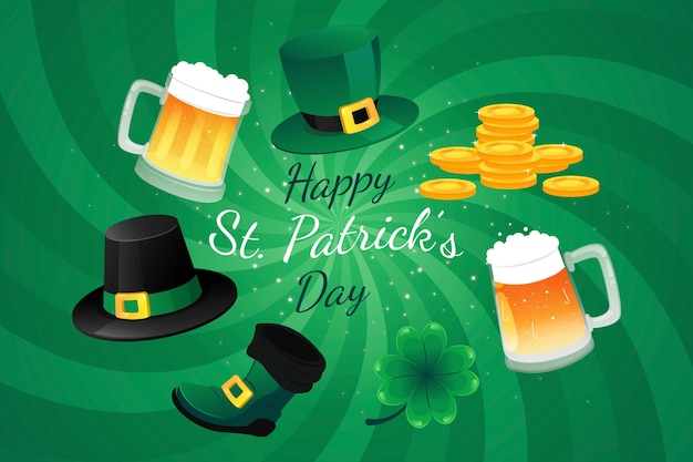 Free Vector flat detailed st. patrick's day elements set