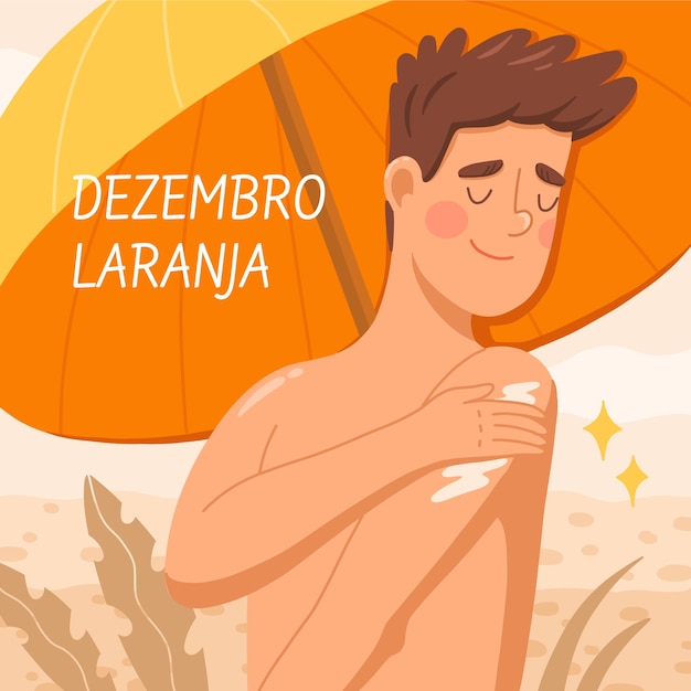 Flat dezembro laranja illustration