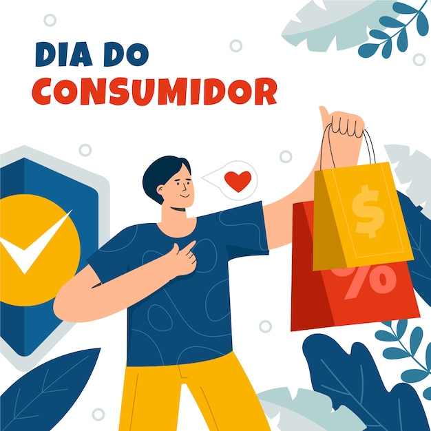 Flat dia do consumidor illustration