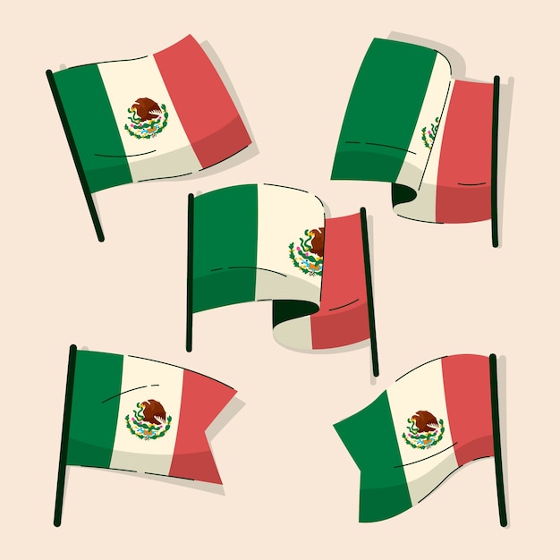 Free Vector flat dia de la bandera elements collection