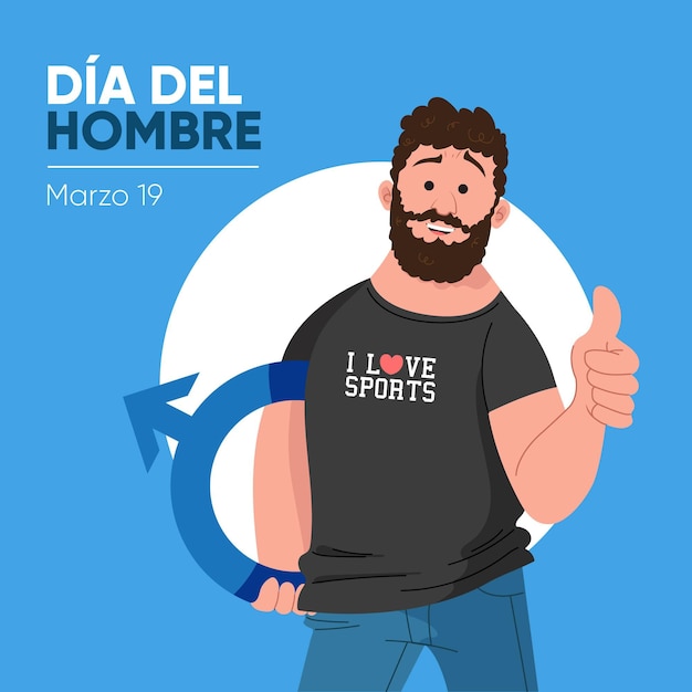 Free Vector flat dia del hombre illustration