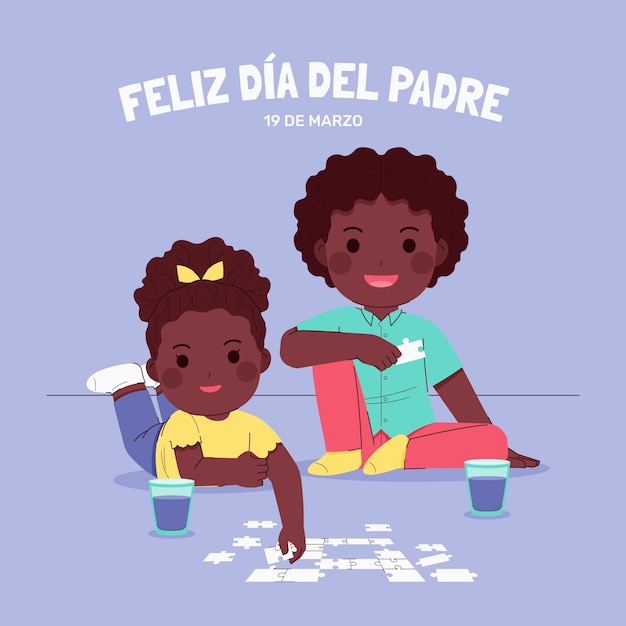 Free Vector flat dia del padre illustration