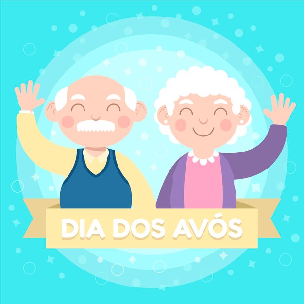 Flat dia dos avos illustration