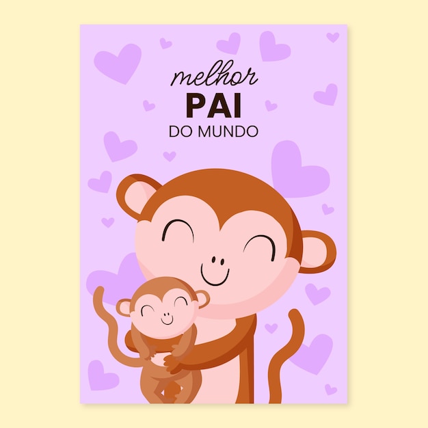 Flat dia dos pais card