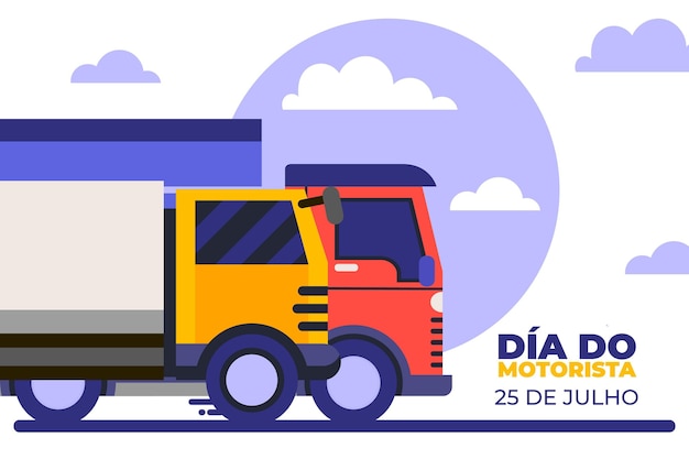 Free Vector flat dia do motorista illustration