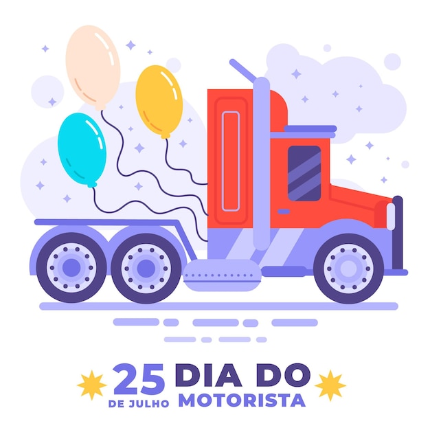 Free vector flat dia do motorista illustration