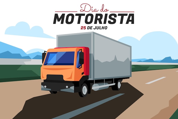 Free Vector flat dia do motorista illustration