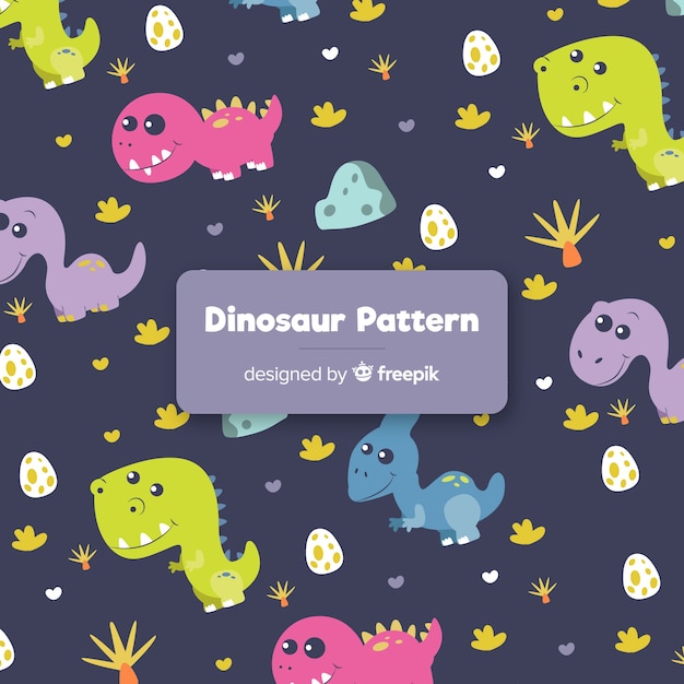  flat dinosaur pattern