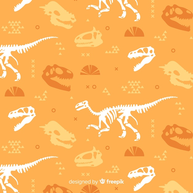 Flat dinosaur pattern