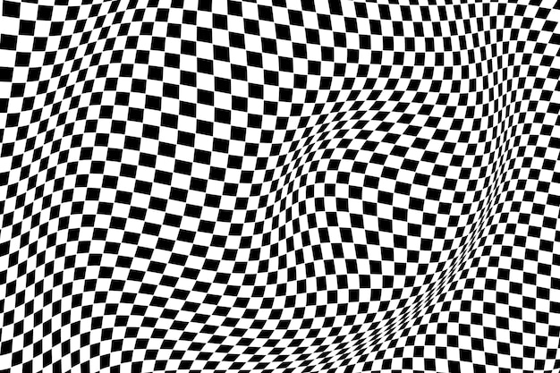 Flat distorted checkered background