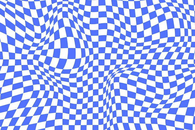 Free vector flat distorted checkered background