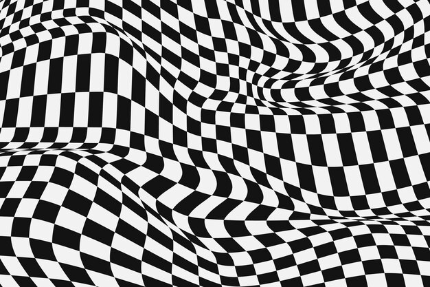 Flat distorted checkered background