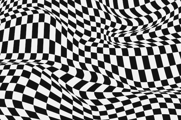 Flat distorted checkered background