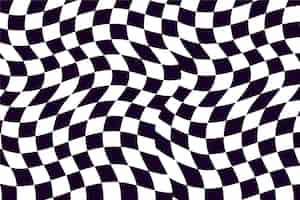 Free vector flat distorted checkered background