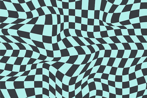 Flat distorted checkered background