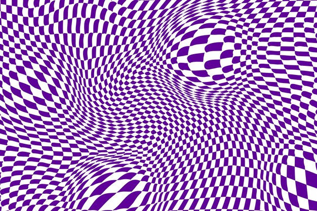 Flat distorted checkered background