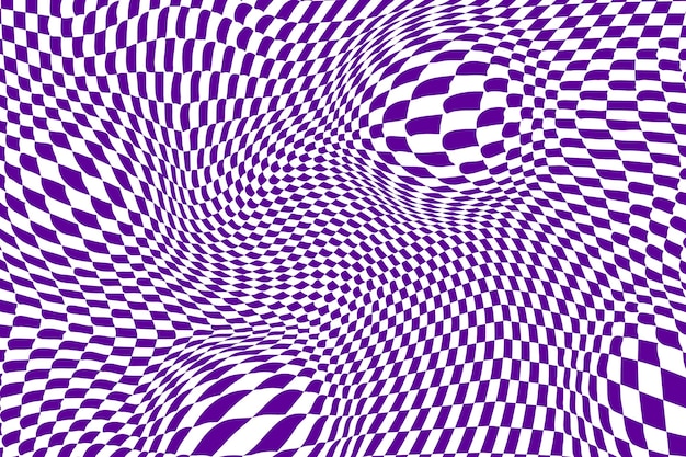 Flat distorted checkered background