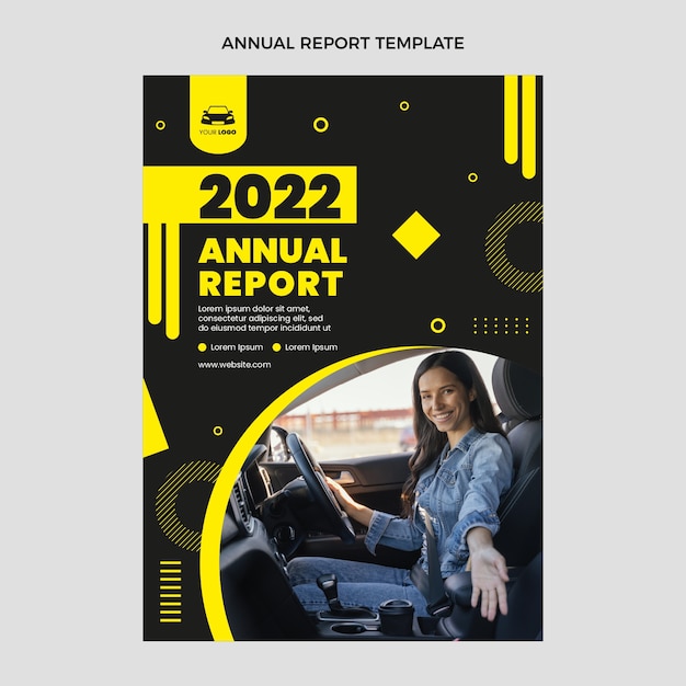 Flat driving school annual report template