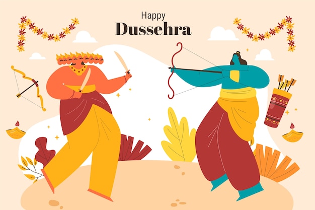 Flat dussehra background