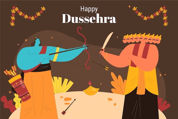 Flat dussehra background