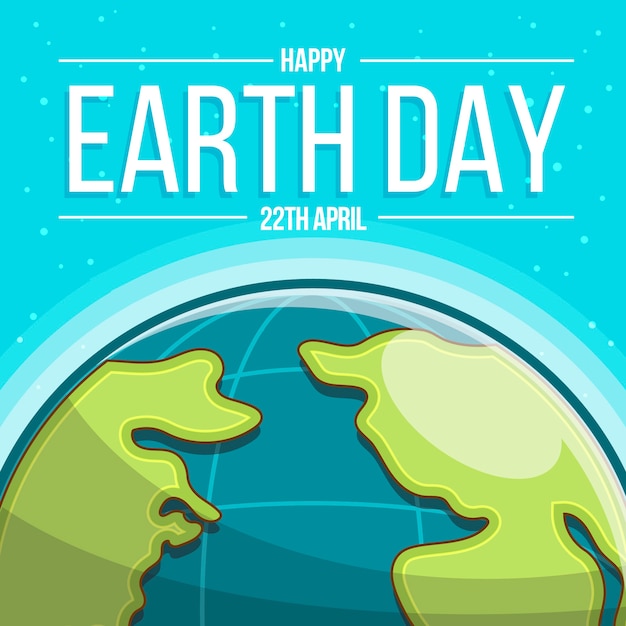 Free vector flat earth day illustration