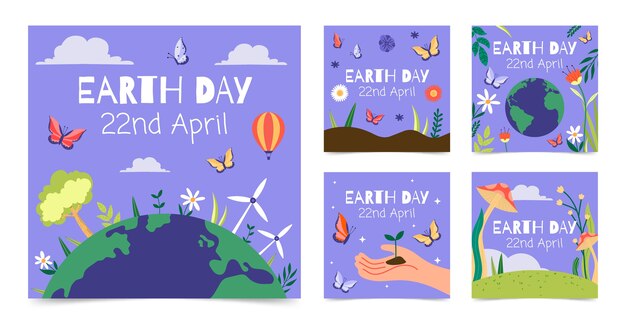 Flat earth day illustration