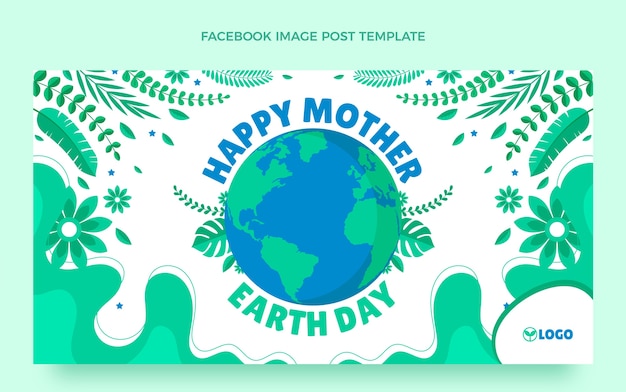 Free Vector flat earth day social media post template