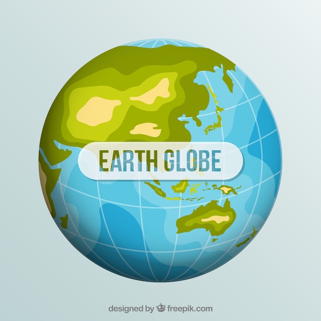 Free Vector flat earth globe