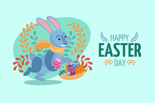 Flat easter background