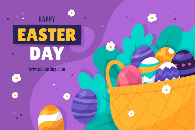 Flat easter background