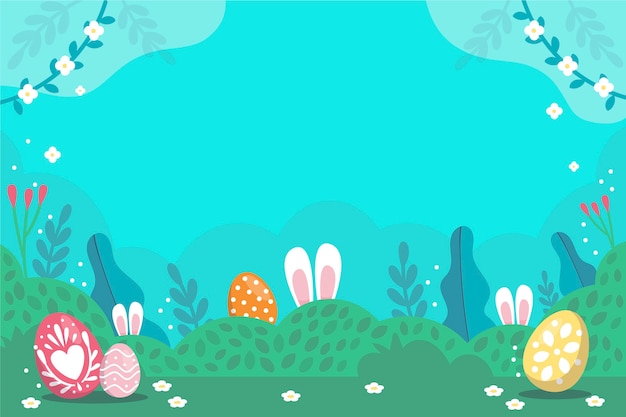 Flat easter background