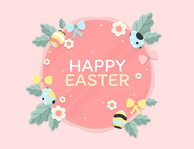 Flat easter background