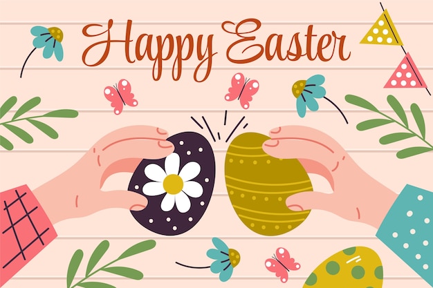 Free Vector flat easter background