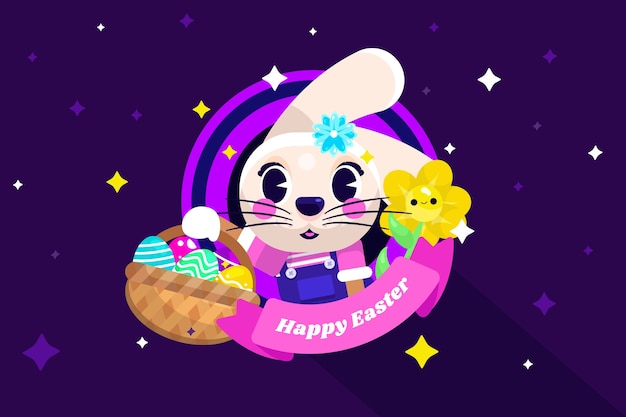 Flat easter background