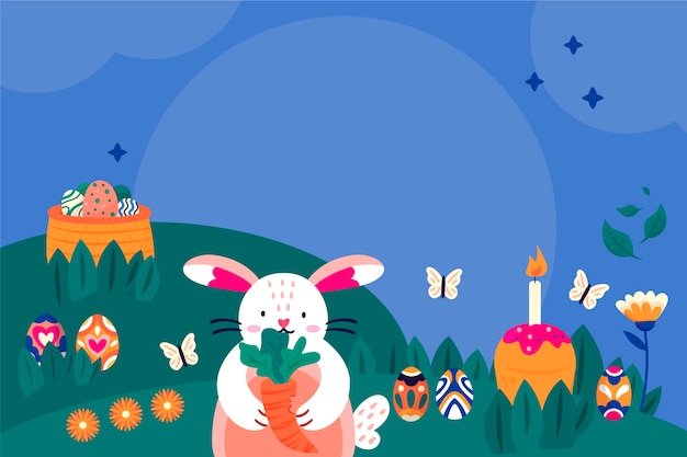 Flat easter background