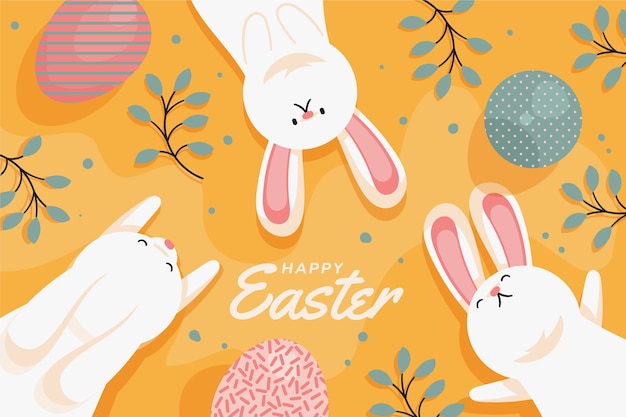 Flat easter background