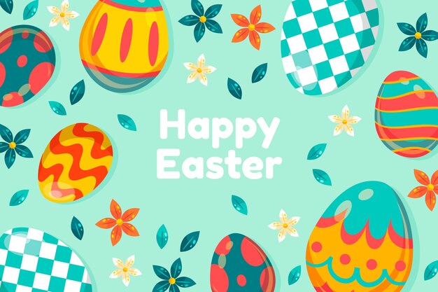 Flat easter background