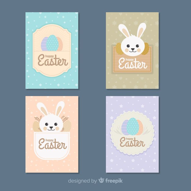 Flat easter card pack