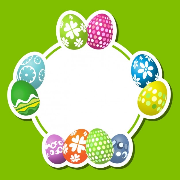 Free Vector flat easter eggs background