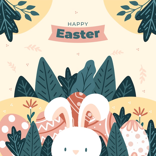 Free Vector flat easter illustration