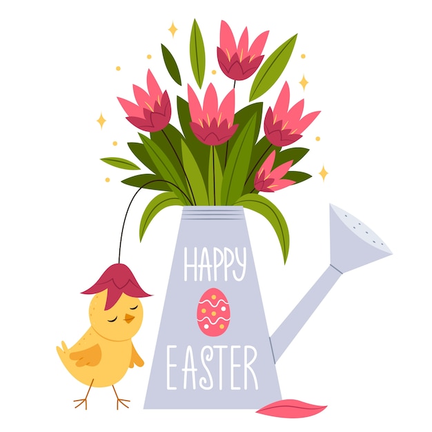 Free Vector flat easter illustration