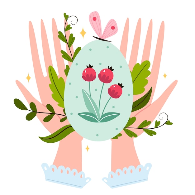 Free Vector flat easter illustration