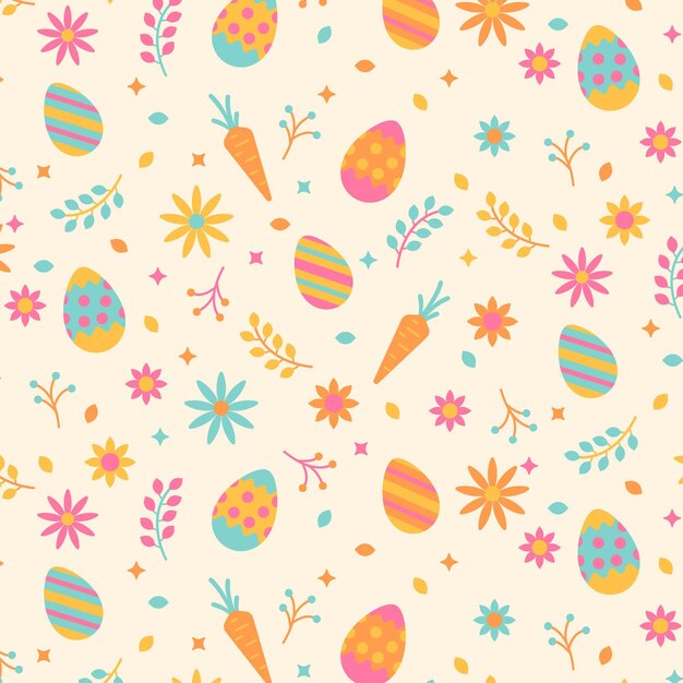 Flat easter pattern