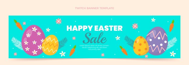 Flat easter twitch banner